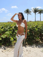 Pearl style three piece swimsuit