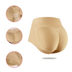 Women Body Shaper Buttocks Padded Panties Mid-Waist Hip Pad Fake Butt Lifter Underwear With Filling