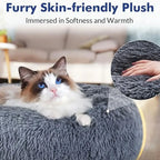 Round Pet Bed for Large Dog Bed Super Soft Cat Bed Plush Dog House for Medium Dog House Winter Warm Sleeping 40-90cm 6 Sizes