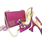 Elegant Set Pointed Toe Shoes And Bag Set QW321