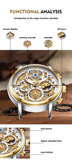 LIGE Men Watch Sports Quartz Watches Men Waterproof Chronograph Wristwatch Mens Military Hollow Clock Man Relogio Masculino