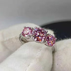 2CT Moissanite Ring VVS1 Lab Diamond Solitaire Ring