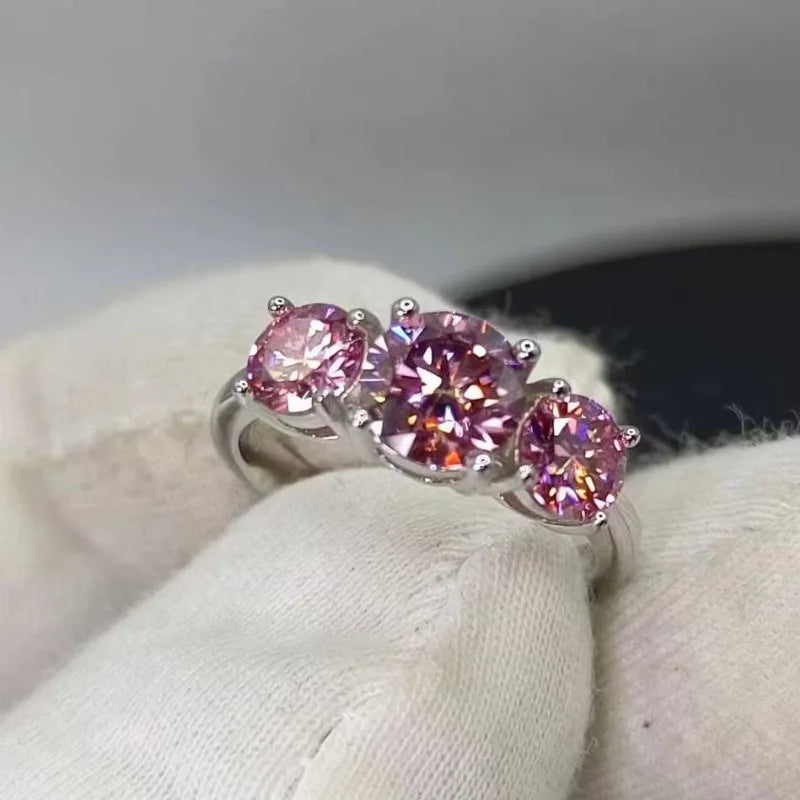 2CT Moissanite Ring VVS1 Lab Diamond Solitaire Ring
