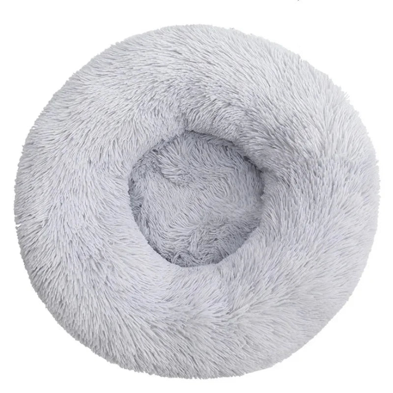 Round Pet Bed for Large Dog Bed Super Soft Cat Bed Plush Dog House for Medium Dog House Winter Warm Sleeping 40-90cm 6 Sizes