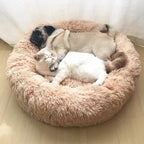 Round Pet Bed for Large Dog Bed Super Soft Cat Bed Plush Dog House for Medium Dog House Winter Warm Sleeping 40-90cm 6 Sizes