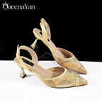 Festive Elegance:High Quality Women's Pumps Fashion Design For Nigeria Wedding Party Ladies Shoes Spot Goods