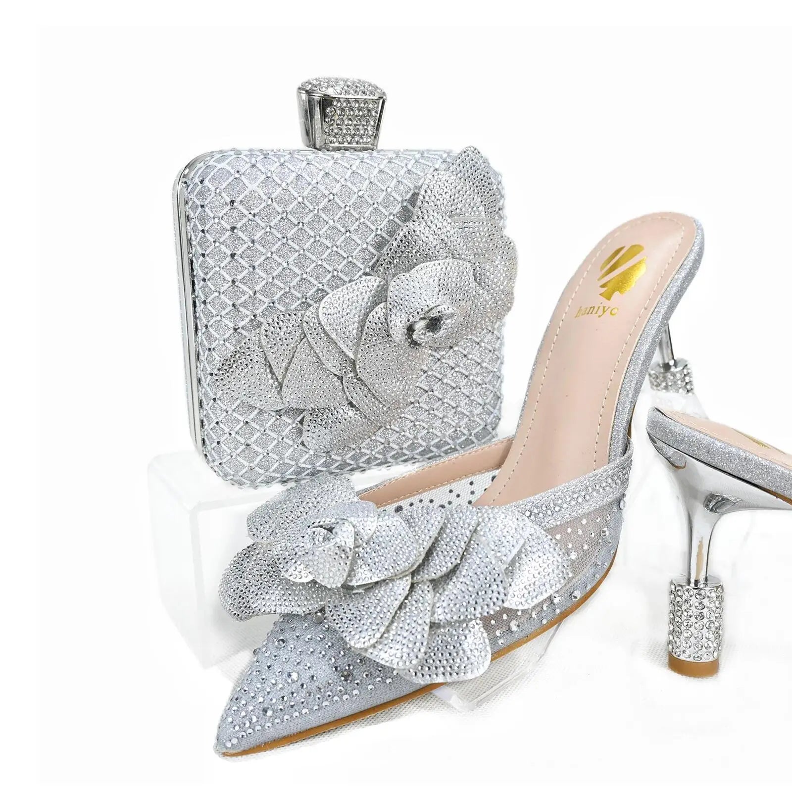 African Wedding Shoes and Bag Set HTG1-13