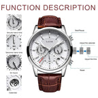 LIGE 2025 Watch Men Fashion Sports Quartz Clocks Mens Watches Top Brand Leather Military Waterproof Date Watch Relogio Masculino