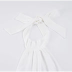 Lace Patchwork Halter Sleeveless Top Bow SLeeveless Tie Slim Fitted 2026 Summer Elegant Women Blouse Versatile Chic Lady Top
