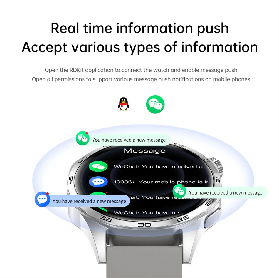 BOXUXING 2026 New Smart Watch Men Watch 5 Pro AMOLED HD Screen Bluetooth Call GPS Trajectory NFC Heart Rate Compass SmartWatches