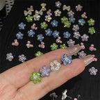 1PCS Cute Colorful Rhinestone Flower Love Heart Butterfly Stainless Steel Ear Bone Nail  Earrings