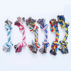 Pet Dog Toy Bite Rope Double Knot Cotton Rope Funny Cat Toy Bite Resistant and Sharp Teeth Pet Supplies Puppy Toys