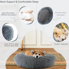Round Pet Bed for Large Dog Bed Super Soft Cat Bed Plush Dog House for Medium Dog House Winter Warm Sleeping 40-90cm 6 Sizes