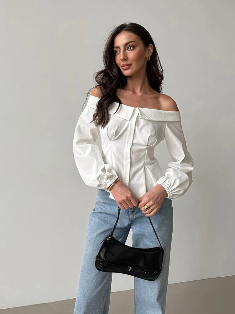 Women's White Tie Front Knot Blouse Elegant Sexy Oversized Collared Shirt with Bow Detail 2026 Women's Office Wear Tops