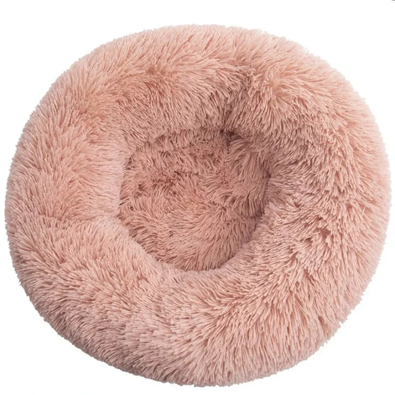 Round Pet Bed for Large Dog Bed Super Soft Cat Bed Plush Dog House for Medium Dog House Winter Warm Sleeping 40-90cm 6 Sizes