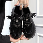 Metal Chain Lolita Gothic Shoes Women 2025 College Style Patent Leather Pumps Woman Japan School Uniform Women's Platform Shoes