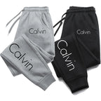 Casual Printed Sports Running Trousers Men Women Autumn Drawstring Long Pants Fitness Solid Sweatpants Unisex Gym Wear