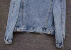 Denim Coat Women Denim Coat Turn Down Collar Single Breasted Full Sleeve Jackets Loose Casual Regular Short Jacket 2024