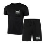 EVERLAST, ropa deportiva transpirable para correr para hombre, conjunto de dos piezas, conjunto de marca de fitness para ocio de