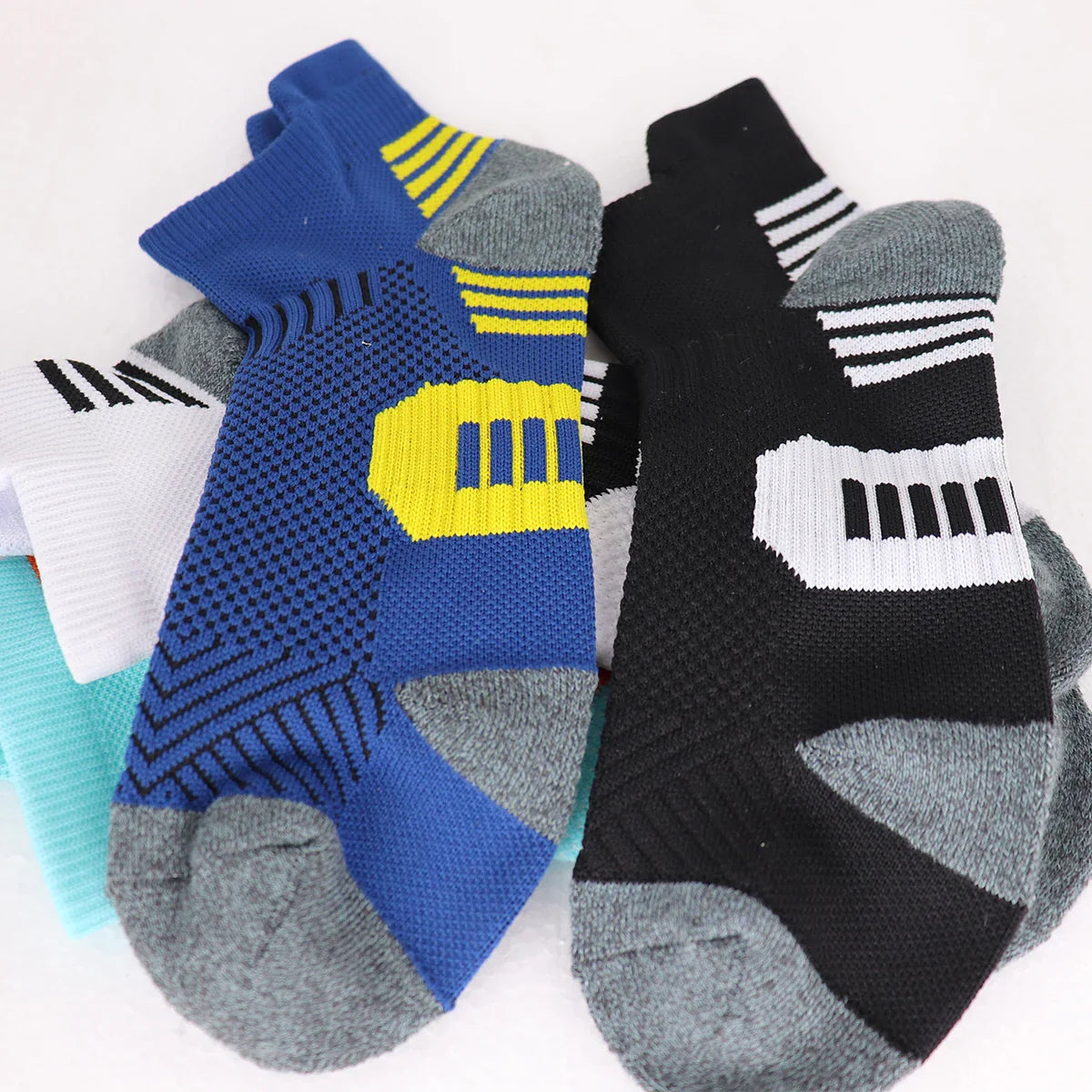 Non-Slip Sports Socks with Thickened Towel Bottom for Performance