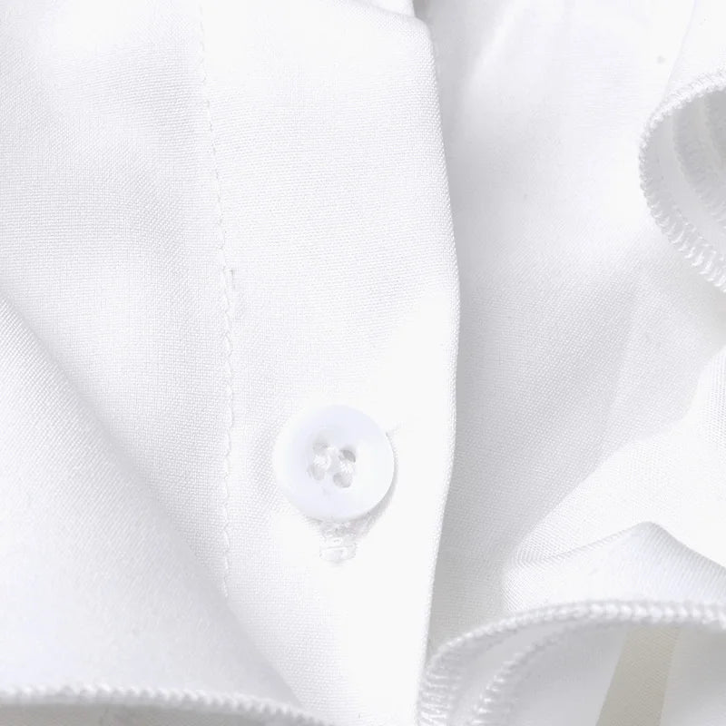 ZANZEA Elegant Women Blouse Ruffles Tops Fashion Long Sleeve Shirts Flounce Blusas Stylish OL Work Shirt Female White Blouses
