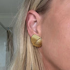 Three-Layer Textured Knot Earrings for Women