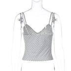 Dulzura Summer Latest Fashion Backless Slim Ruffles Polka Dot Camisole Women'S Sexy Elegant Y2K Clothes Party Club Street Outfit