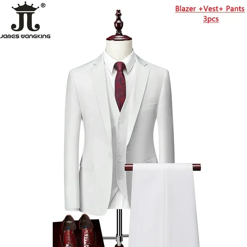 Men's Formal Slim Fit Suit Set, 2- or 3-Piece, M-6XL
