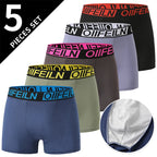 4/5Pcs European and American Size MEN'S Printed Fashion Boyshort Comfortable MEN'S Waist plus Size Underwear Sexy Swimming Trunk