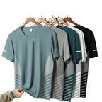 Men Cooling Quick Dry Running T-Shirt Breathable Athletic Top