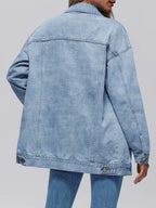Women's Denim Jacket Denim Long Sleeve Oversized Button Jacket Fashion Jacket Autumn