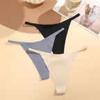 4Pcs Set Seamless Ultra-thin Underwear Women Sexy Thin Belt Panties Women's High Stretch Thongs Girls Breathable G-String Lingerie