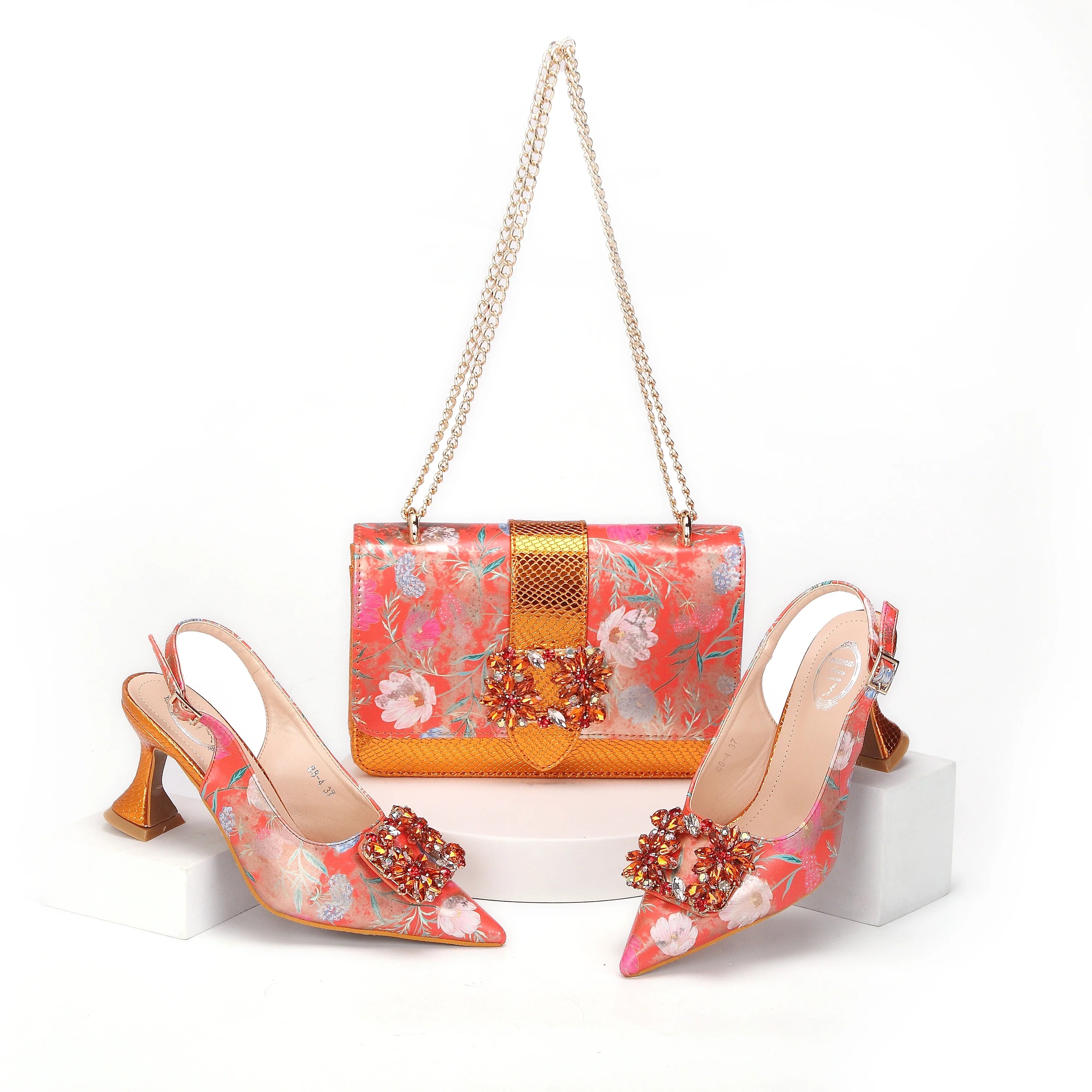 Latest Ladies Shoes With Matching Bag Set EDS123