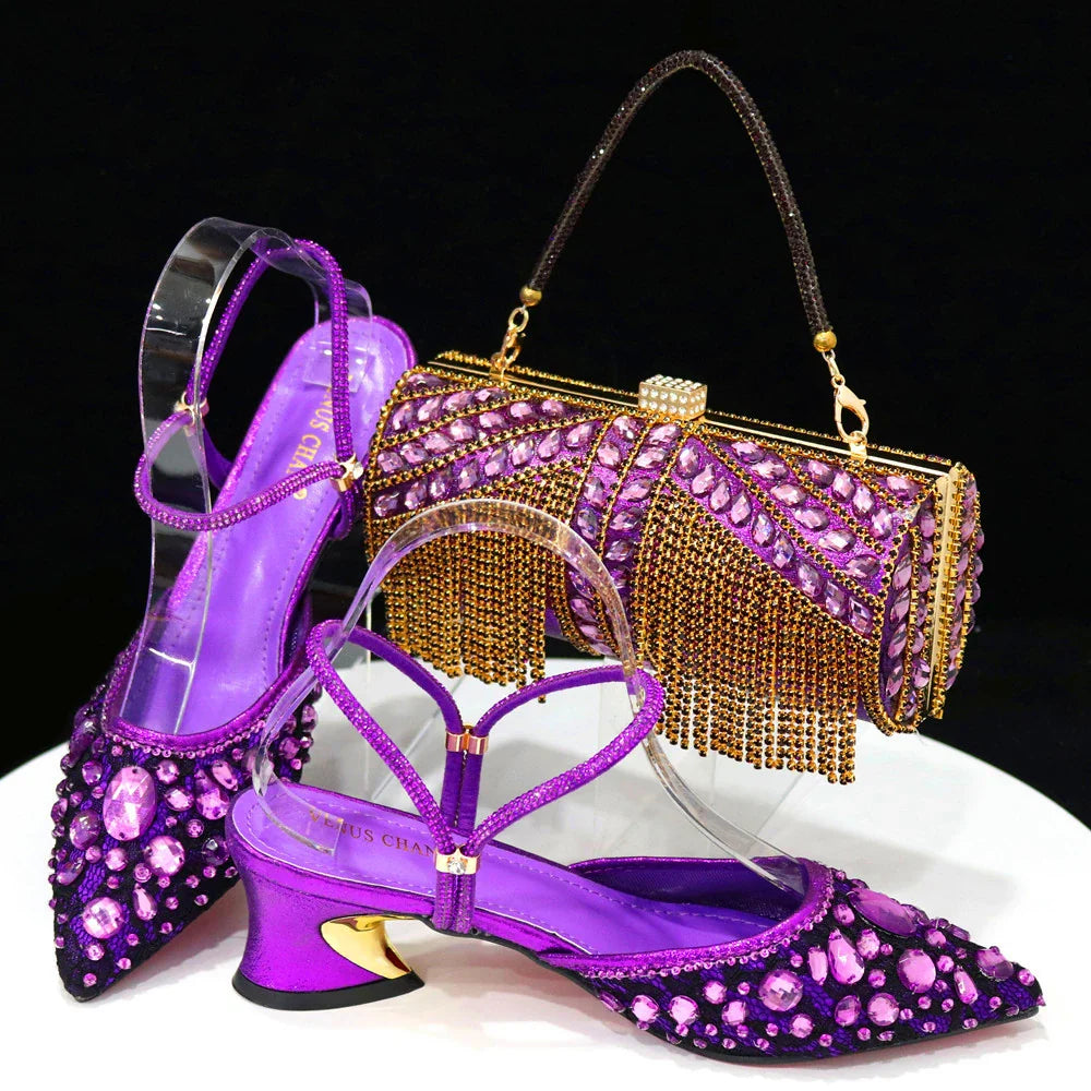 High Quality Ladies Shoes And Bags Set HAQ1-5