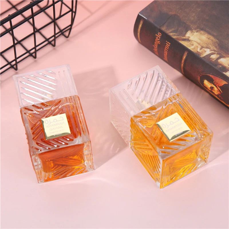 Arab Brand Leather Notes Perfume Unisex Fresh Romantic Fougere Scent Woody Notes Strong Pheromone Lasting Cologne Perfume Gift