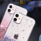 Cute Gradient Sequins Clear Glitter iPhone Case