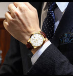 LIGE Fashion Brown Leather Watch Men Military Sports Men's Quartz Wristwatches Casual Waterproof Chronograph Relogios Masculino