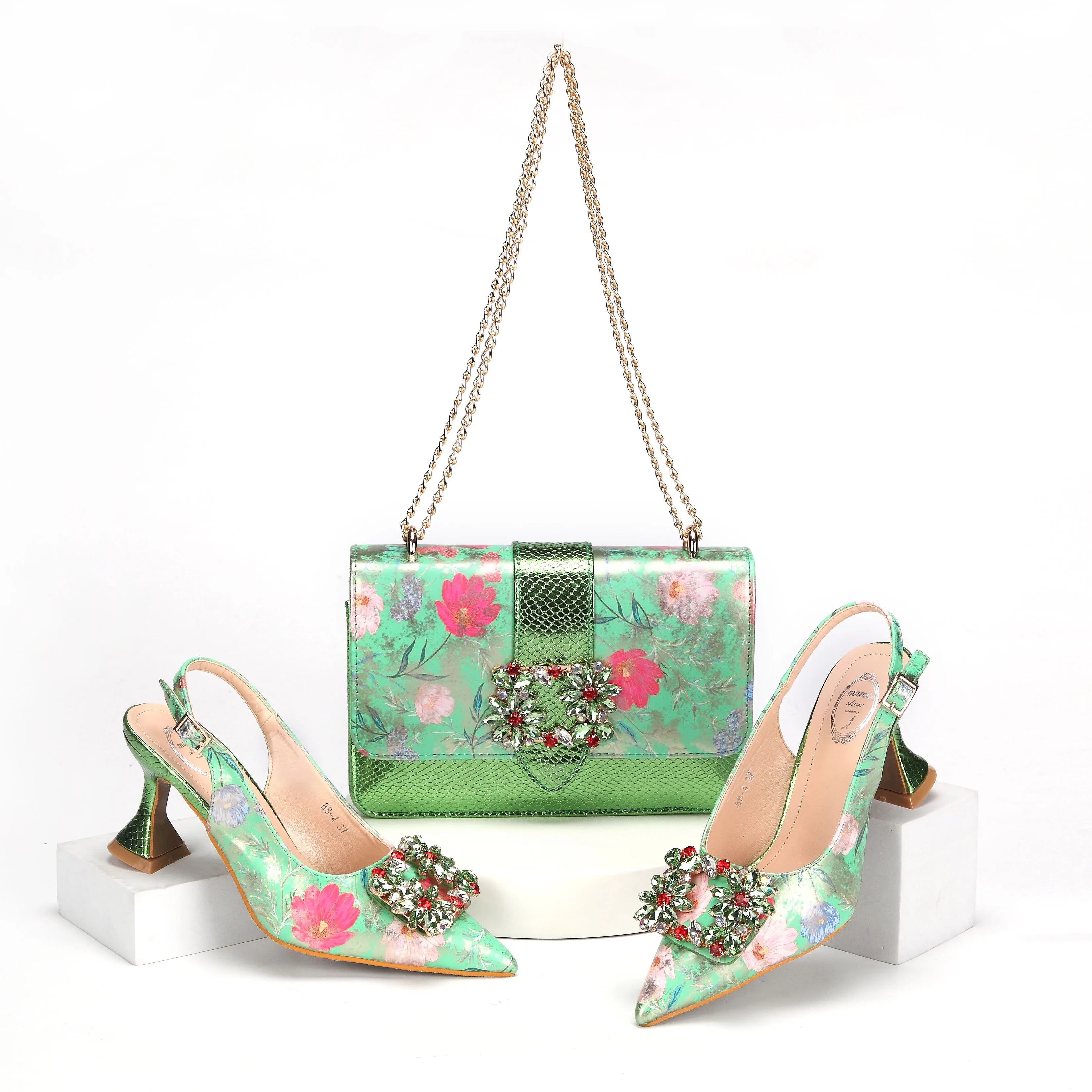 Latest Ladies Shoes With Matching Bag Set EDS123
