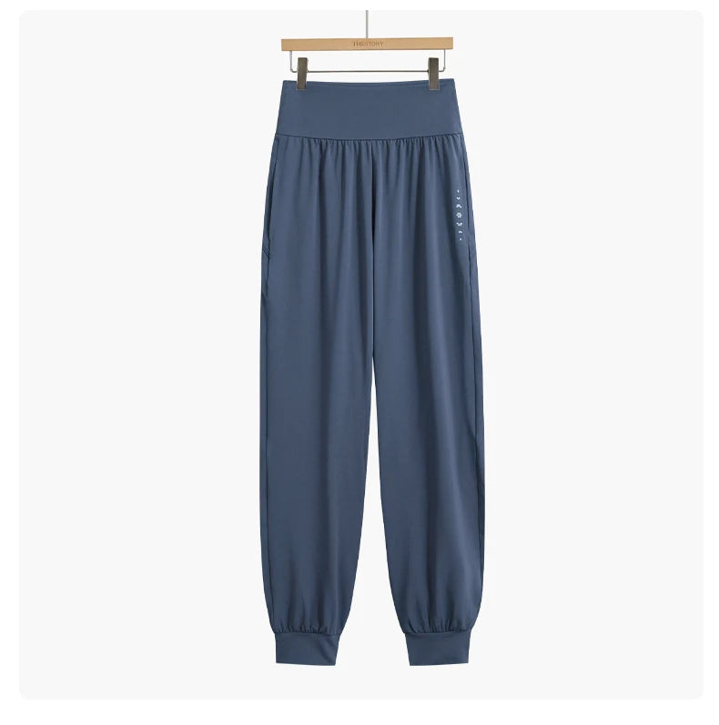 DRUR 2pcs Yoga Set Women Sports Pants Sets 2 Piece Sportswear Outfit Female Long Sleeve Fitness Top High Waist Sweatpants Suits