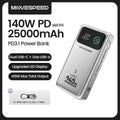 MOVESPEED M25Pro 140W Power Bank 25000mAh PD3.1 Fast Charge Portable External Battery 100W Powerbank for MacBook Notebook Laptop