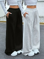 Women's Drawstring Jogging Pants, Casual and Comfortable with Pockets, Mid Waist Sports Pants, Suitable for All Seasons