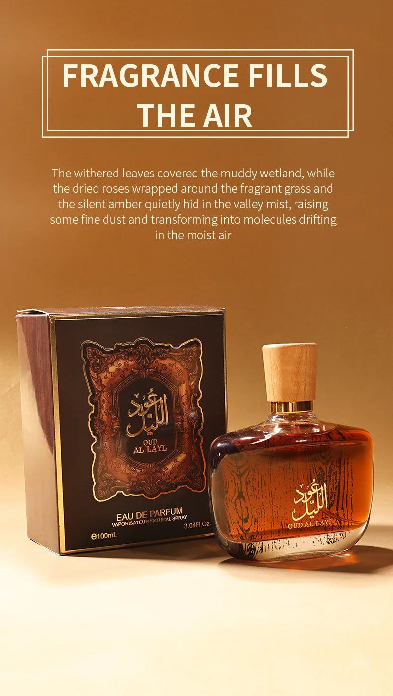 Arab Perfumes OUD AL LAYL Unisex Long Lasting Perfume For Man Woman Dubai Desert Flower Parfum Female Fragrance Parfume