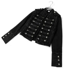 Streetwear Casual Loose Button Split Short Denim Jacket Women Fashion Spring Autumn 2026 Stand Collar Long Sleeve Jean Jacket