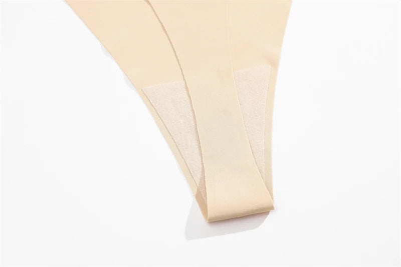 4Pcs Set Seamless Ultra-thin Underwear Women Sexy Thin Belt Panties Women's High Stretch Thongs Girls Breathable G-String Lingerie