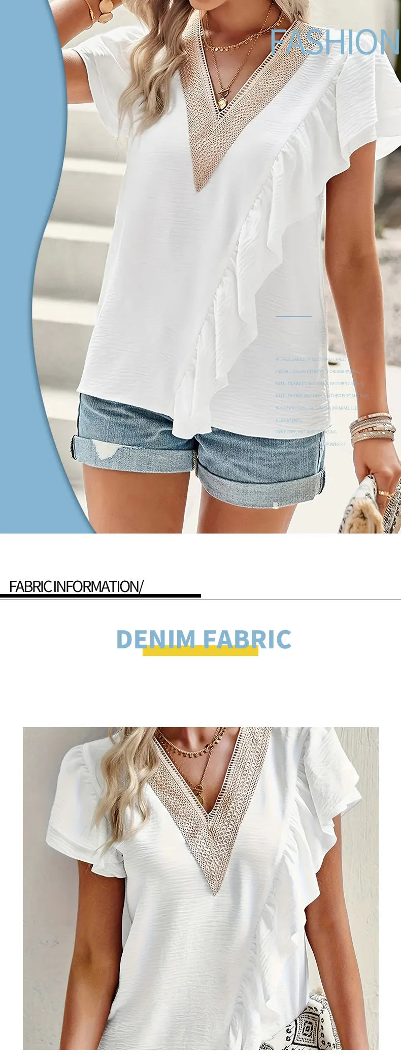 White Women's plus size shirt summer chic elegant shirt casual women's fashionable shirt White