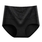 Plus Size Women's Cotton Underwear High Waisted Tummy Control Panties Full Coverage Briefs Jacquard Ladies Panty 3 Pack
