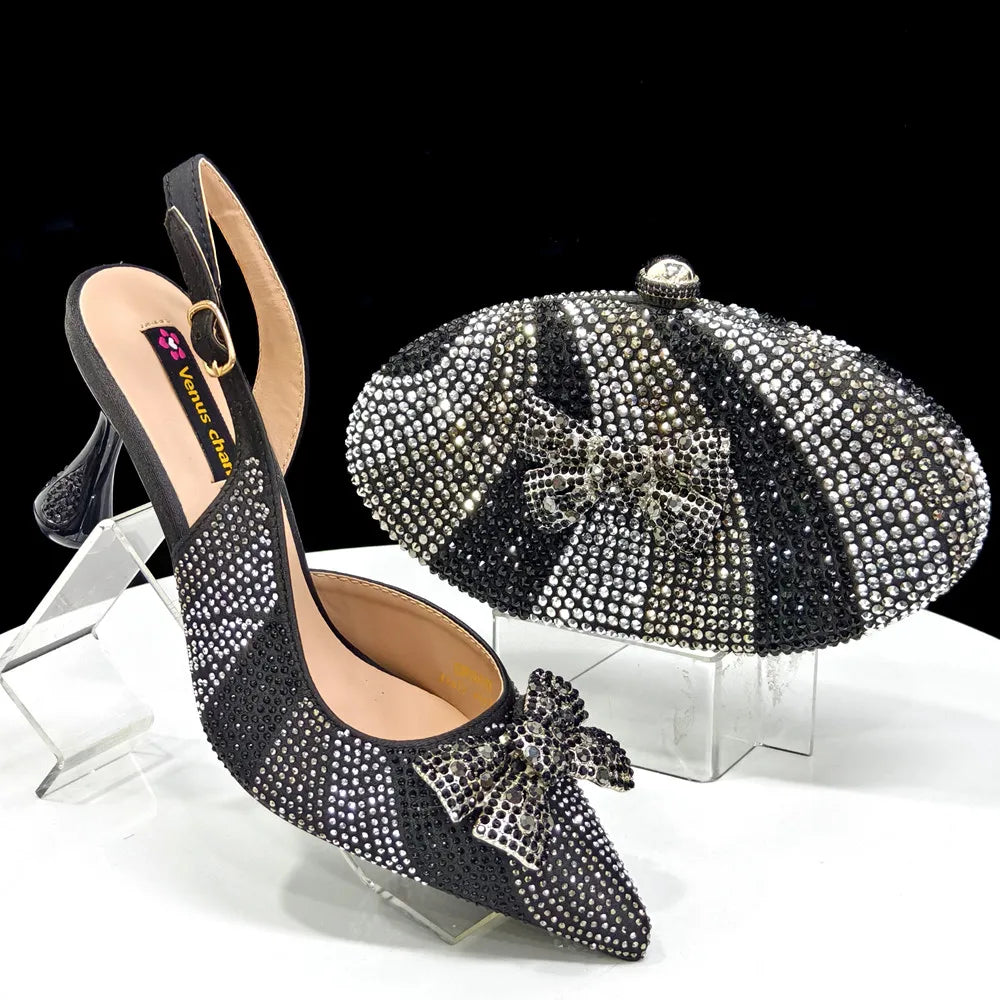 Italian Shoes And Bag Sets For Evening Party Ho1-1