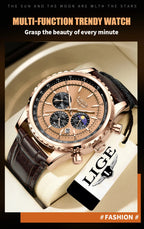 Relogio Masculino LIGE New Men Watch With Full Steel Waterproof Luminous Quartz Watch For Men Fashion Military Date Chronograph