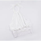 Lace Patchwork Halter Sleeveless Top Bow SLeeveless Tie Slim Fitted 2026 Summer Elegant Women Blouse Versatile Chic Lady Top