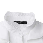 ZANZEA Elegant Women Blouse Ruffles Tops Fashion Long Sleeve Shirts Flounce Blusas Stylish OL Work Shirt Female White Blouses